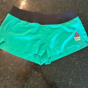Teal Reebok CrossFit games shorts small
